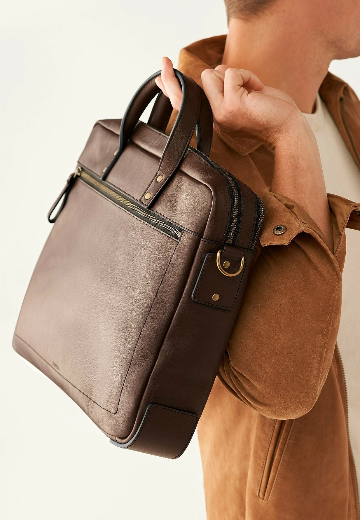 Fossil Haskell - Aktetas - Dark Brown 2 Fossil Haskell - Aktetas - Dark Brown - Afbeelding 2