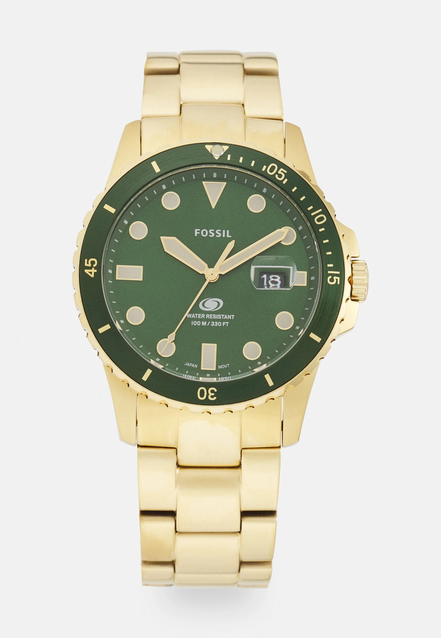 Fossil Horloge - Yellow Gold-Coloured/Green 1 Fossil Horloge - Yellow Gold-Coloured/Green