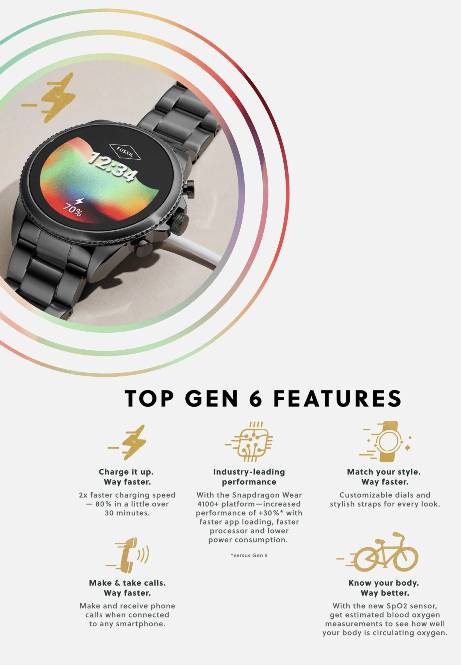 Gen6 Smartwatch - Smartwatch - Black 6 Gen6 Smartwatch - Smartwatch - Black - Afbeelding 6