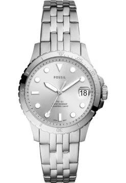 Fossil Horloge - Silberfarben